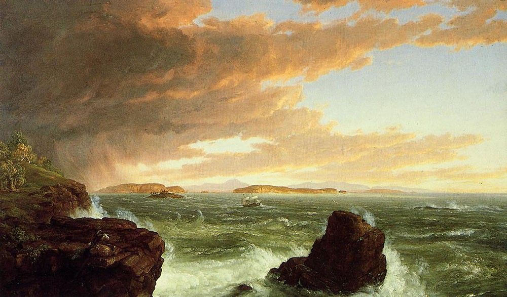Thomas Cole View Across Frenchmans Bay from Mount Desert Island After a Squall